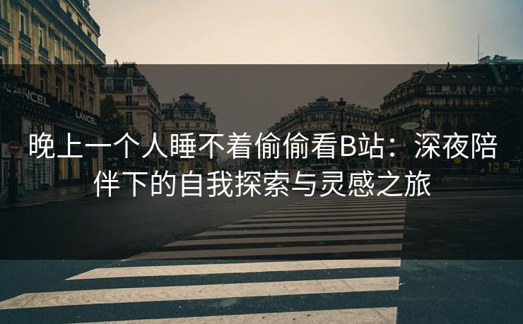 晚上一个人睡不着偷偷看B站：深夜陪伴下的自我探索与灵感之旅