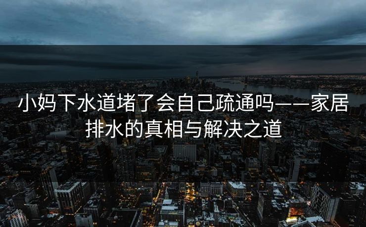 小妈下水道堵了会自己疏通吗——家居排水的真相与解决之道